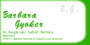 barbara gyoker business card